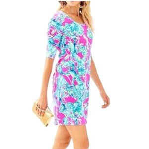 Lilly Pulitzer Pink and Blue Floral Dress